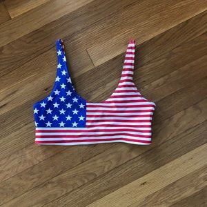 American flag bikini top